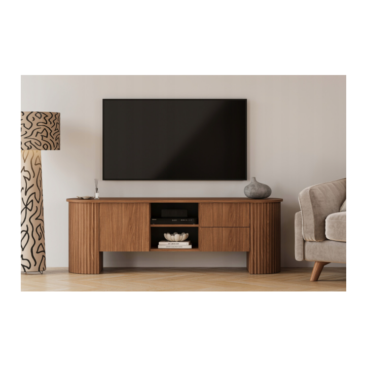 Meuble TV CAVO – 180 cm – Noyer Lincoln